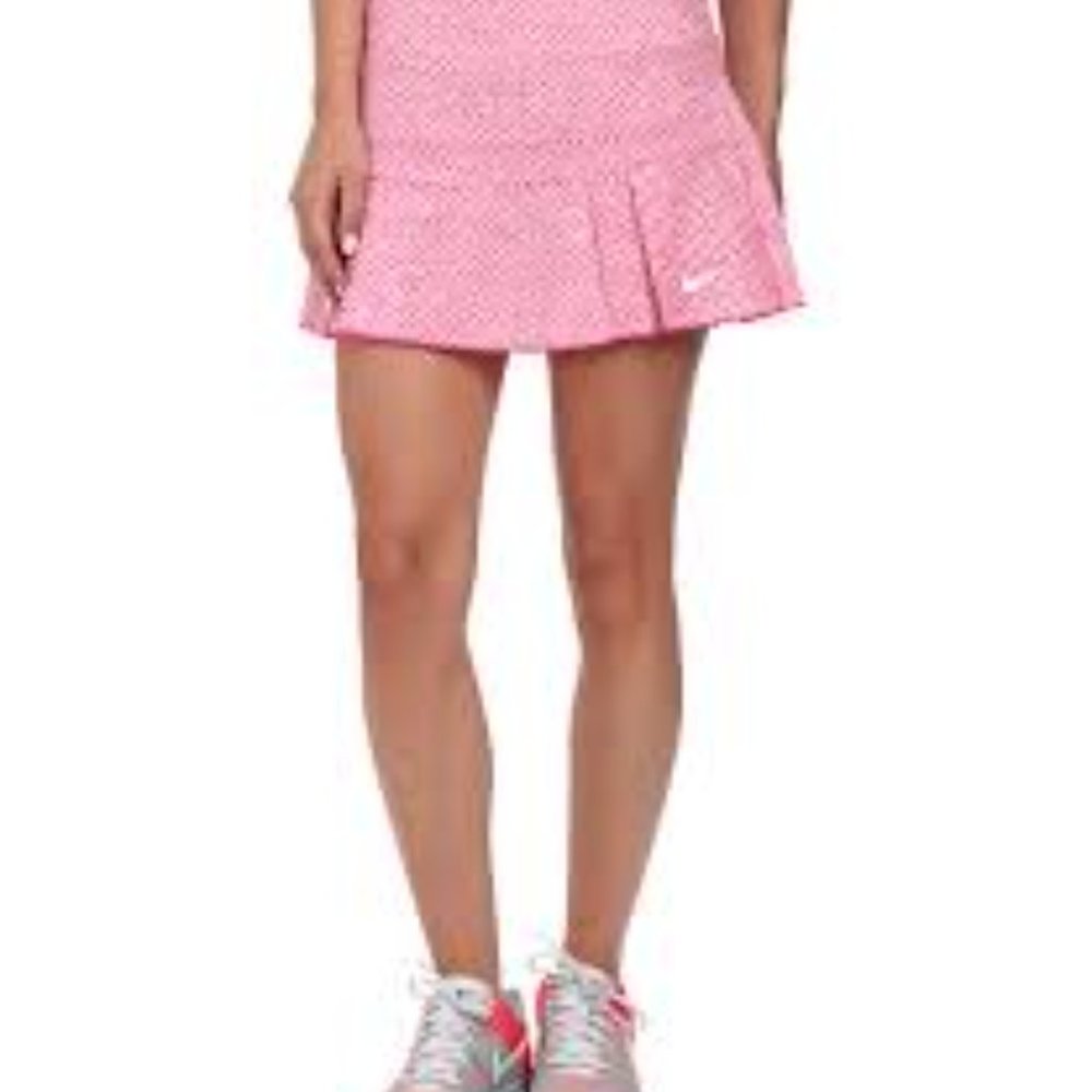 Nike Women's Skirt Dri-Fit Tennis Golf Pink/White Animal Print Barbiecore